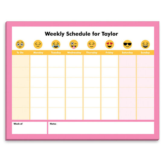Pink Emoji Weekly Scheduler